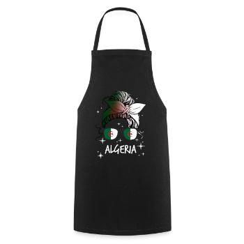 Algeria - Cooking Apron - black - Front - AI Model Male 185 dark (185cm)