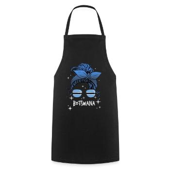 Botswana - Cooking Apron - black - Front - AI Model Male 185 dark (185cm)