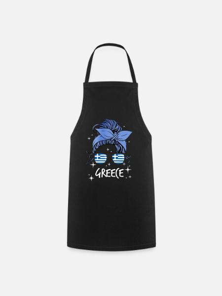 Grèce - Tablier de cuisine - noir
