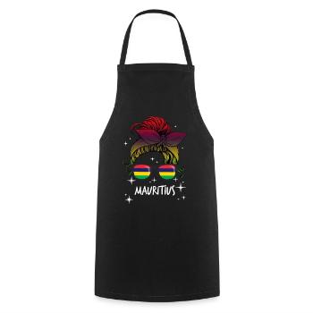 Mauritius - Cooking Apron - black - Front - AI Model Male 185 dark (185cm)