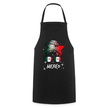 Mexico - Cooking Apron - black - Front - AI Model Male 185 dark (185cm)