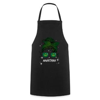 Mauritania - Cooking Apron - black - Front - AI Model Male 185 dark (185cm)