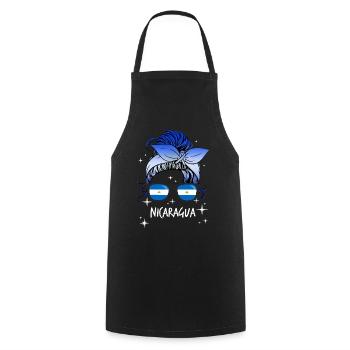 Nicaragua - Cooking Apron - black - Front - AI Model Male 185 dark (185cm)
