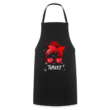 Türkei - Kochschürze - Schwarz - Vorne - AI Model Male 185 dark (185cm)
