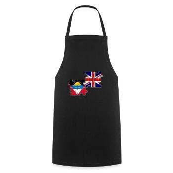 Antigua and Barbuda Great Britain Flag - Cooking Apron - black - Front - AI Model Male 185 dark (185cm)