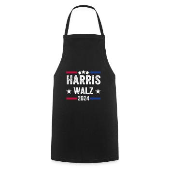 Waltz 2024 Election Kamala Tim Waltz - Cooking Apron - black - Front - AI Model Male 185 dark (185cm)