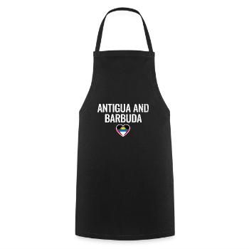 Antigua-et-Barbuda Drapeau Antigua - Tablier de cuisine - noir - Devant - AI Model Male 185 dark (185cm)