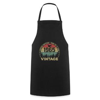 Vintage 1965 Original 1965 Rétro Anniversaire 1965 - Tablier de cuisine - noir - Devant - AI Model Male 185 dark (185cm)
