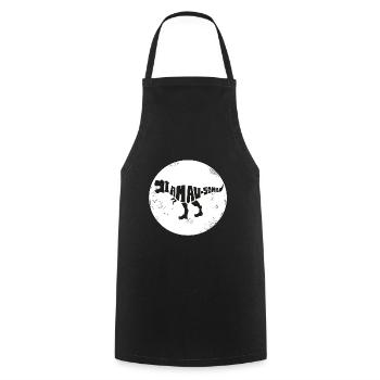 Dinosaur I'm Awesome Style. Earth. World - Cooking Apron - black - Front - AI Model Male 185 dark (185cm)