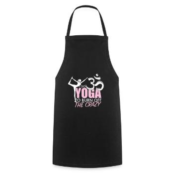 Yoga für Verrückte - Kochschürze - Schwarz - Vorne - AI Model Male 185 dark (185cm)