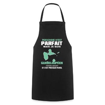 Le Guadeloupéen Parfait Humour drôle Guadeloupe - Tablier de cuisine - noir - Devant - AI Model Male 185 dark (185cm)