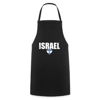 Israel Vintage Israeli Flag - Cooking Apron - black - Front - AI Model Male 185 dark (185cm)