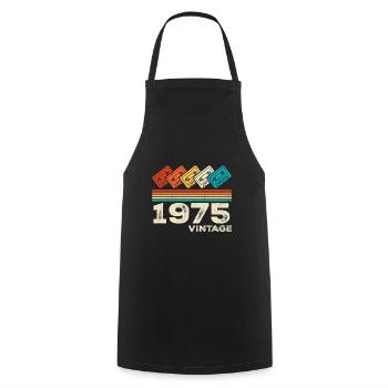 Legendary Since 1975 Vintage Retro Anniversary - Cooking Apron - black - Front - AI Model Male 185 dark (185cm)