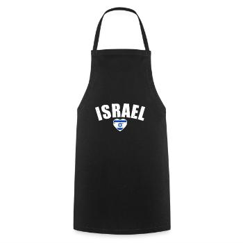 Israel Vintage Israeli Flag - Cooking Apron - black - Front - AI Model Male 185 dark (185cm)