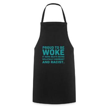Proud to be awake, he is sure to be willing - Cooking Apron - black - Front - AI Model Male 185 dark (185cm)