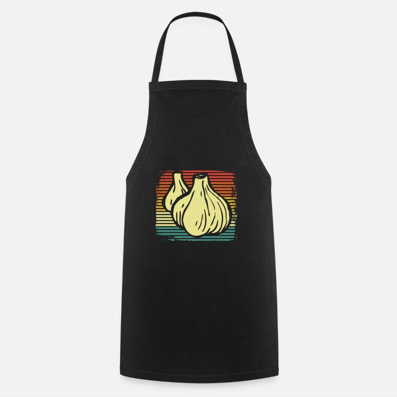 Knoblauch - Kochschürze - Schwarz