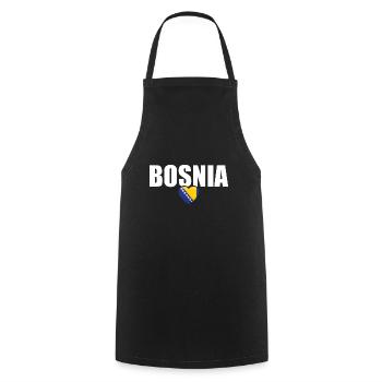 Bosnien Herzegowina Stolz Balkan Bosnische Flagge - Kochschürze - Schwarz - Vorne - AI Model Male 185 dark (185cm)