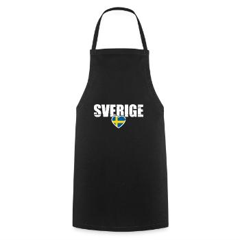 Sverige Sweden Vintage Schwedische Flagge Schweden - Kochschürze - Schwarz - Vorne - AI Model Male 185 dark (185cm)