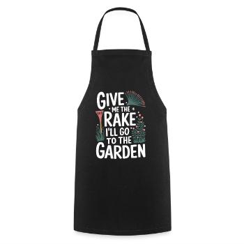 Gardener Garden Plants Gardening - Cooking Apron - black - Front - AI Model Male 185 dark (185cm)