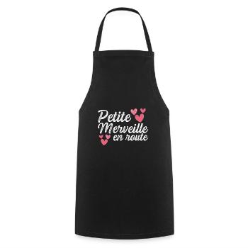 Little Wonder On The Road Future Pregnancy Gift - Cooking Apron - black - Front - AI Model Male 185 dark (185cm)
