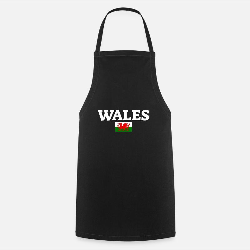 Wales Walisische Flagge Waliser - Kochschürze - Schwarz