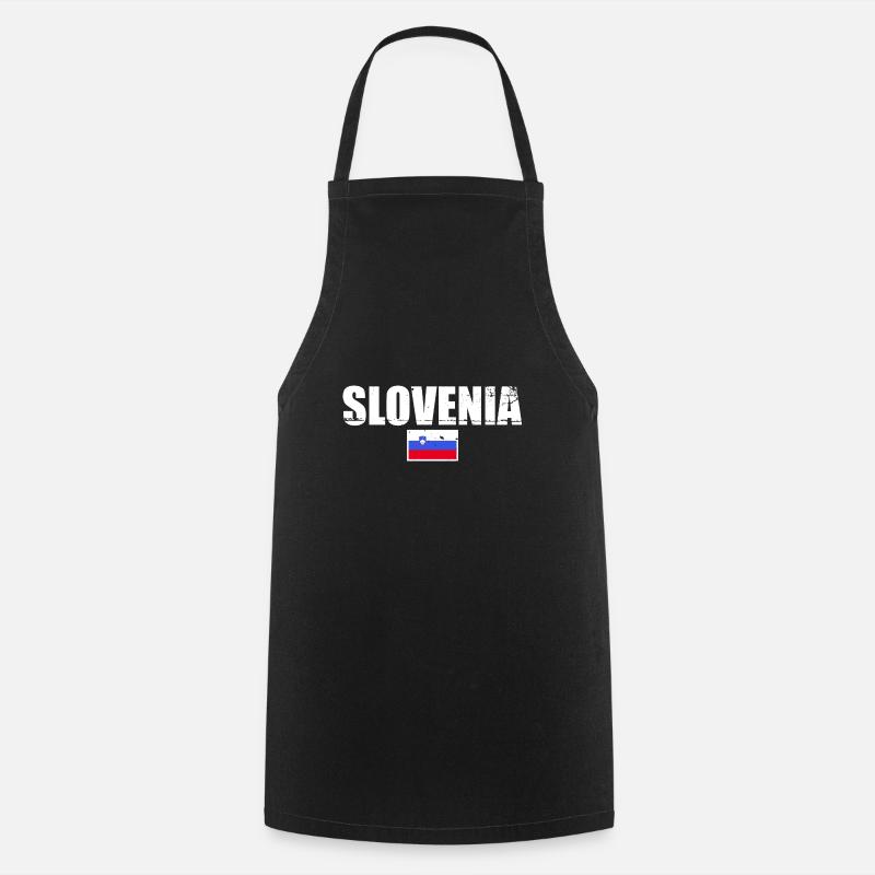 Slovénie Slovénie Drapeau slovène Slovène - Tablier de cuisine - noir