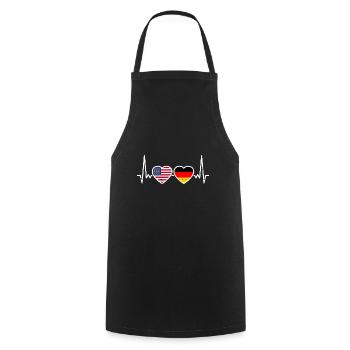 USA Germany Flag American German - Cooking Apron - black - Front - AI Model Male 185 dark (185cm)