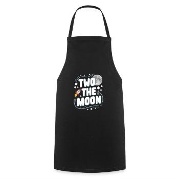 Second Birthday Space Celebration - Cooking Apron - black - Front - AI Model Male 185 dark (185cm)