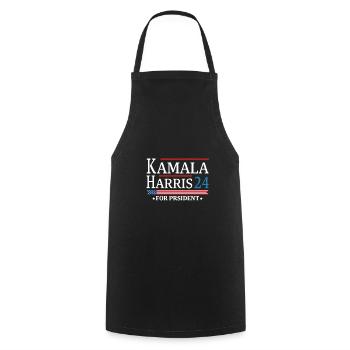 Kamala Harris 2024 for the election campaign - Cooking Apron - black - Front - AI Model Male 185 dark (185cm)