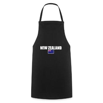 New Zealand Flag New Zealand New Zealand - Cooking Apron - black - Front - AI Model Male 185 dark (185cm)
