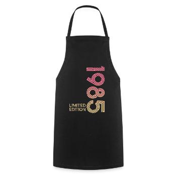 1985 Vintage Edition Limitée - Tablier de cuisine - noir - Devant - AI Model Male 185 dark (185cm)
