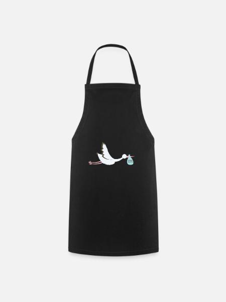 Livraison spéciale bébé cigogne - Tablier de cuisine - noir