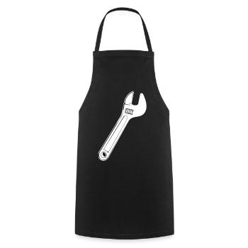 Clé de la mule - Tablier de cuisine - noir - Devant - AI Model Male 185 dark (185cm)