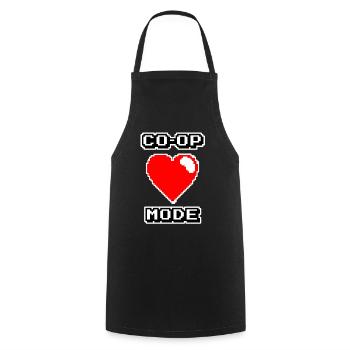 Cadeau de mariage pixel art mode co op - Tablier de cuisine - noir - Devant - AI Model Male 185 dark (185cm)