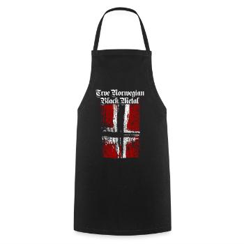 Trve / True Black Metal norvégien - Tablier de cuisine - noir - Devant - AI Model Male 185 dark (185cm)