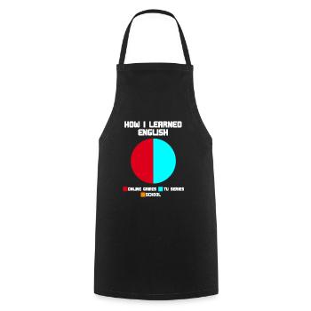 English Foreign Language Series Games Online Anime - Cooking Apron - black - Front - AI Model Male 185 dark (185cm)
