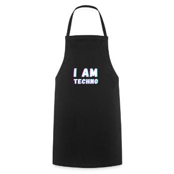 Techno Rave Trance Bass House music Geschenk - Kochschürze - Schwarz - Vorne - AI Model Male 185 dark (185cm)