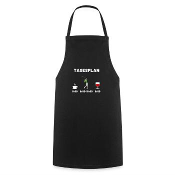 Golfer golfen Kaffee Wein tagesplan geschenk frau - Kochschürze - Schwarz - Vorne - AI Model Male 185 dark (185cm)