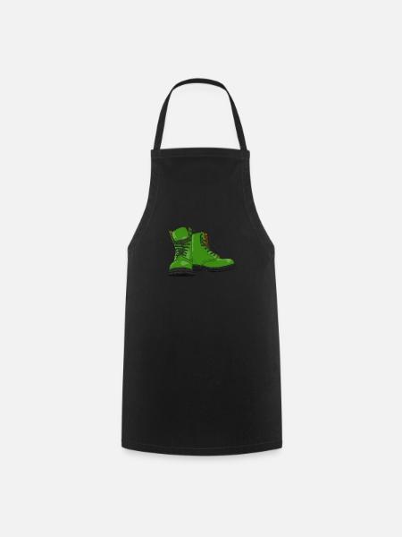 Bottes vertes - Tablier de cuisine - noir