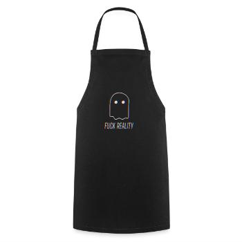 Fuck reality drug parts rave mdma gift lsd - Cooking Apron - black - Front - AI Model Male 185 dark (185cm)