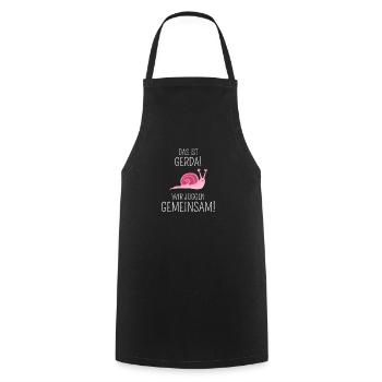 Schnecke Schneckentempo langsam joggen geschenk - Kochschürze - Schwarz - Vorne - AI Model Male 185 dark (185cm)