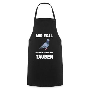 Taube Taubenzüchter Tauben Vogel Brieftaube lustig - Kochschürze - Schwarz - Vorne - AI Model Male 185 dark (185cm)
