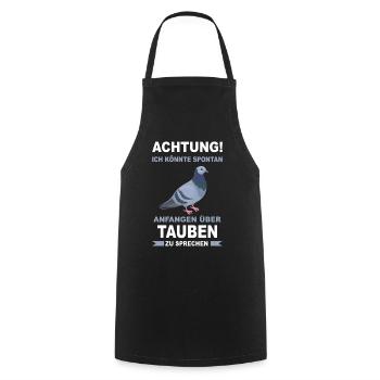 Taube Taubenzüchter Tauben Vogel Brieftaube lustig - Kochschürze - Schwarz - Vorne - AI Model Male 185 dark (185cm)