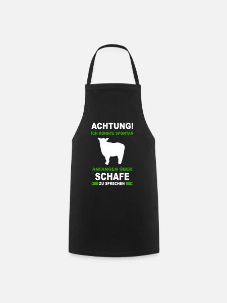 Schaf Schafe Lamm Wolle Tier Schäfer Schäfchen - Kochschürze - Schwarz