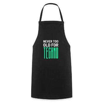Techno Alt Raver music festival house gift - Cooking Apron - black - Front - AI Model Male 185 dark (185cm)