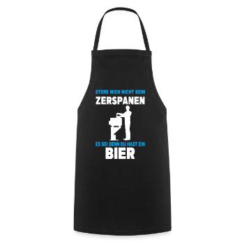 Zerspanungsmechaniker Dreher Fräser Mechaniker - Kochschürze - Schwarz - Vorne - AI Model Male 185 dark (185cm)