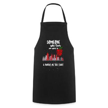 New York New York - Cooking Apron - black - Front - AI Model Male 185 dark (185cm)