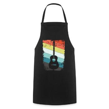 guitar - Cooking Apron - black - Front - AI Model Male 185 dark (185cm)
