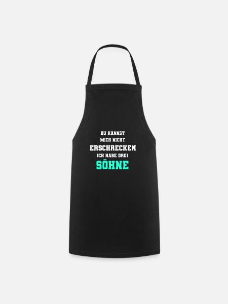 3 Söhne Eltern drei Söhne Elternschaft Geschenk - Kochschürze - Schwarz