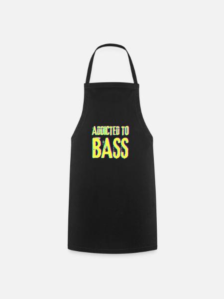 techno rave raver dj festival electro hardstyle - Tablier de cuisine - noir